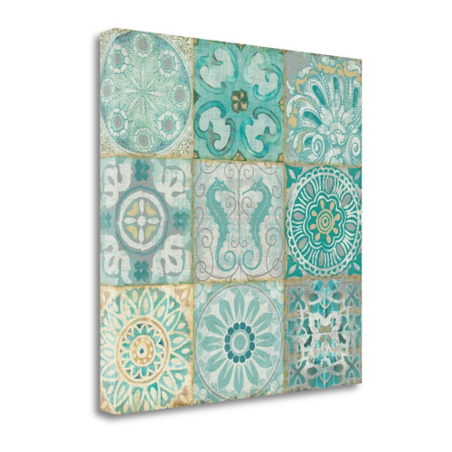 Ocean Tales I Wrapped Canvas Print Living Room Wall Art