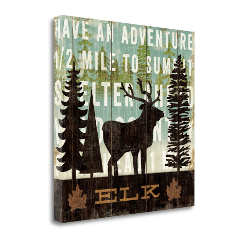 Simple Living Elk 2 Wrapped Canvas Print Living Room Wall Art