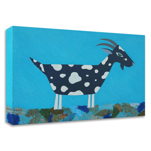 "Fergus The Goat" Wrapped Canvas Print Wall Art