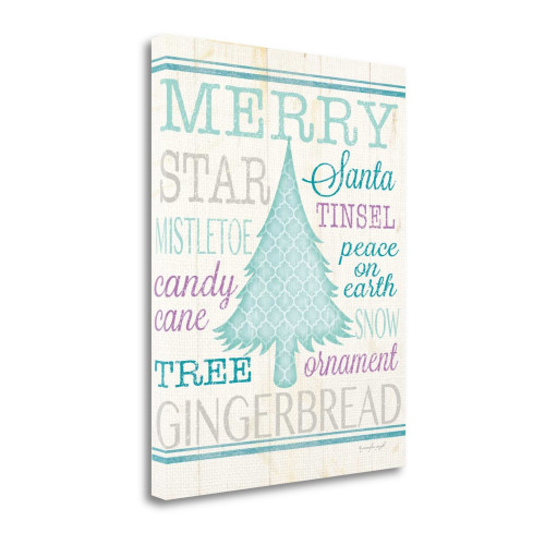 Christmas Tree 7 Wrapped Canvas Print Living Room Wall Art