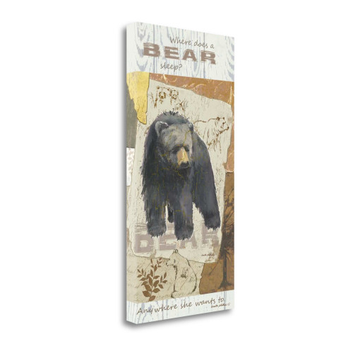 Bear Sleep 1 Wrapped Canvas Print Living Room Wall Art