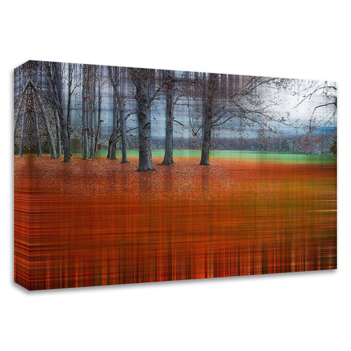 "Abstract Autumn" Wrapped Canvas Print Wall Art