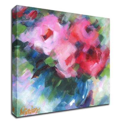 "Big Pinks" Wrapped Canvas Print Wall Art