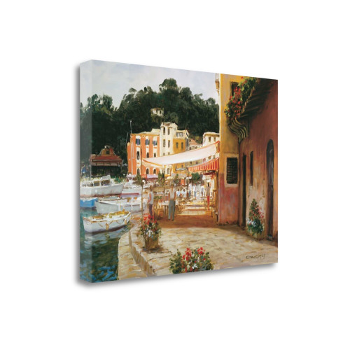 Morning Stroll Portofino 2 Wrapped Canvas Print Wall Art