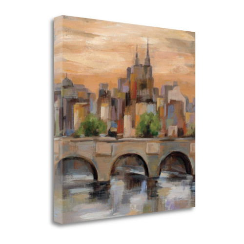 Sunset In Paris II Wrapped Canvas Print Living Room Wall Art