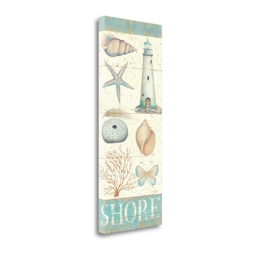 Pastel Coast Panel II Wrapped Canvas Print Living Room Wall Art