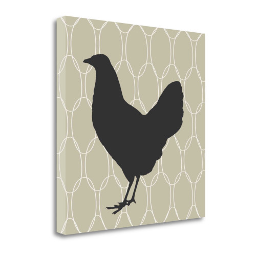 Cluck Cluck 1 Wrapped Canvas Print Wall Art