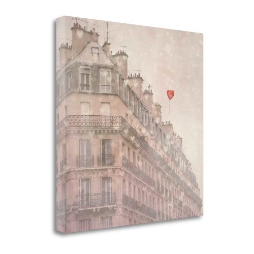 Heart Paris 2 Wrapped Canvas Print Living Room Wall Art