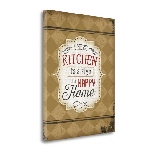 A Messy Kitchen 1 Wrapped Canvas Print Living Room Wall Art