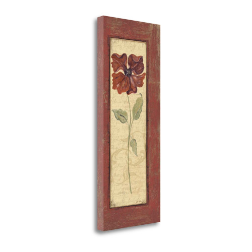 Crimson Petals II Wrapped Canvas Print Living Room Wall Art