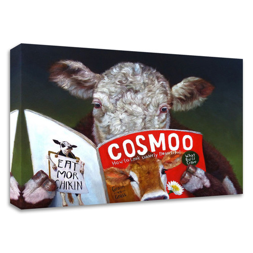 "Cow Tips" Wrapped Canvas Print Wall Art