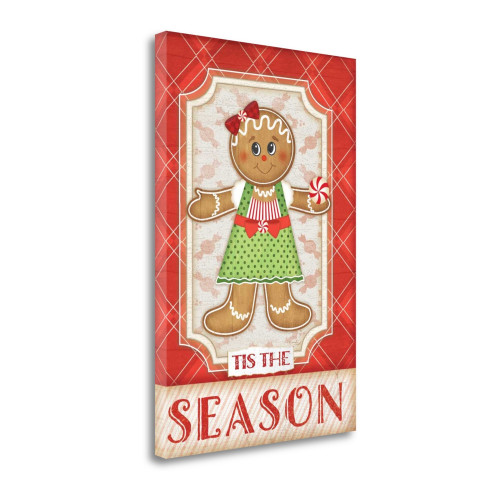 Gingerbread Girl 3 Wrapped Canvas Print Living Room Wall Art