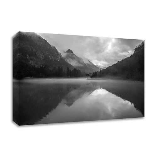 Mountain Lake Wrapped Canvas Print Wall Art