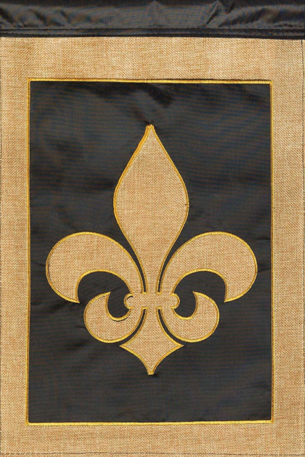 Fleur De Lis Flag Burlap 