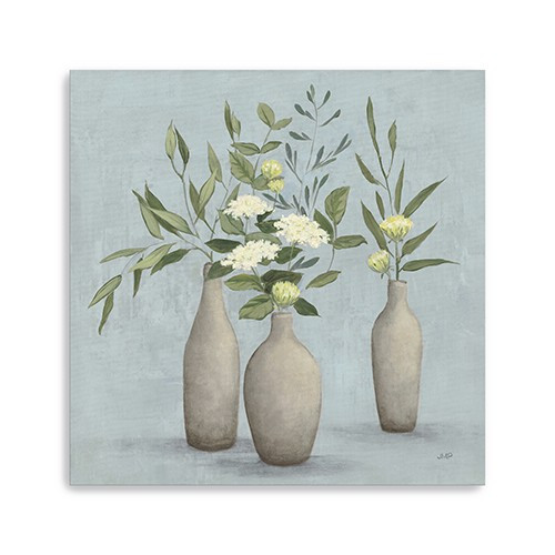 Homeroots Home Decor 30" Bohemian Flowers in Ceramic Vases Canvas Wall Art
