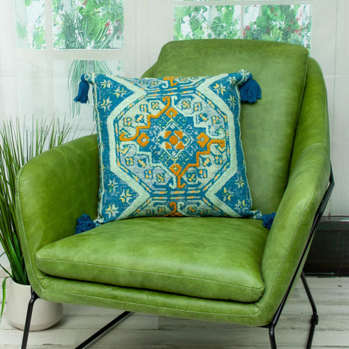 Parkland Collection Lotus Transitional Multicolor Throw Pillow