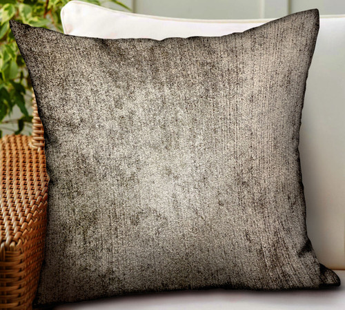 Plutus Harbor Sky Brown Solid Luxury Outdoor/Indoor Throw Pillow