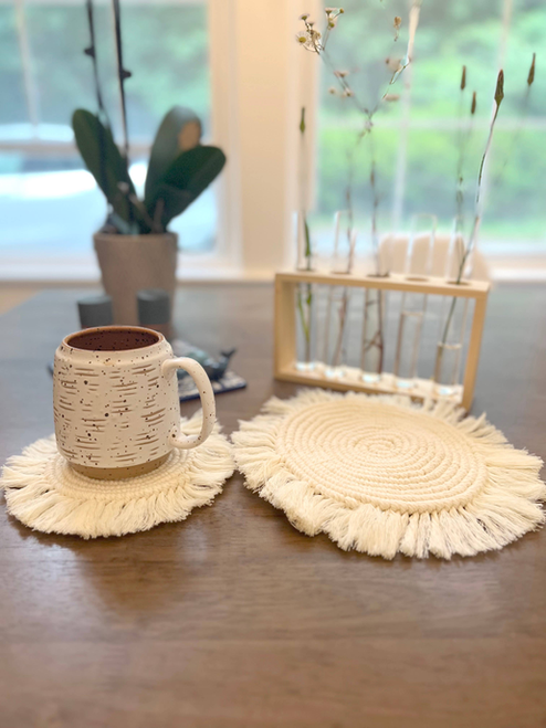 Handmade Sustainable White Placemats, Eco-Friendly Placemats