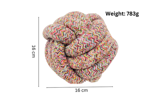 Handmade Large Rope Balls, Sustainable Dog Rope Toys, Unique