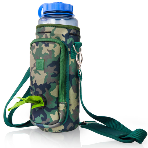 Made Easy Kit Water Bottle Carrier w/Pocket for Dog Poop Bag