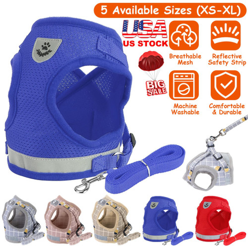 Pet Mesh Harness Dog Leash Set