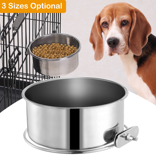 Stainless Steel Dog Bowl Pets Hanging Food Bowl 