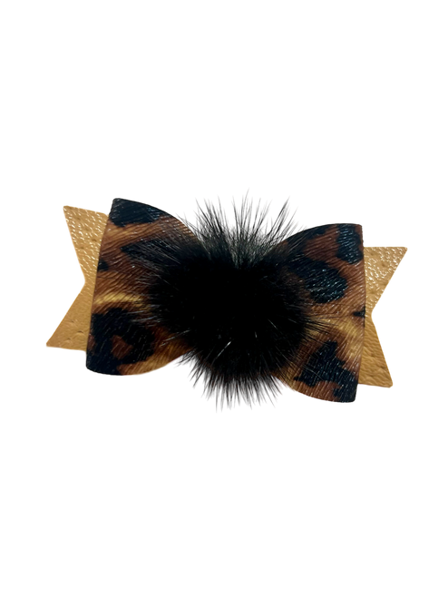 Leopard Glam Dog Hair Bow
