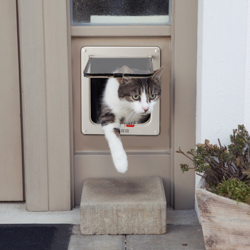 Cat Door Pet Gate 4 Way Locking Flap 