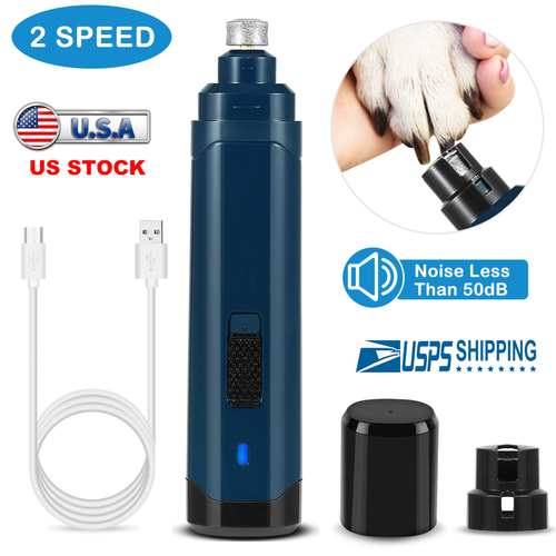 Dog Nail Grinder 2 Speeds Quiet USB Rechargeable Pet