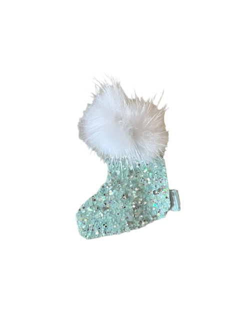 Beaded Caviar Stocking Barrettes- Dog Barrette