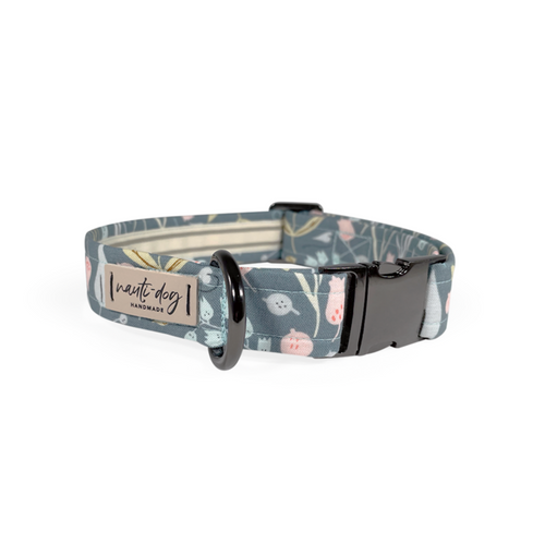 Juniper Sage Mod Fall Floral Buckle & Martingale Dog Collar