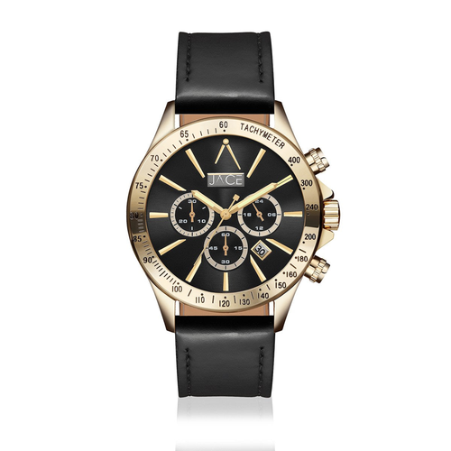 "SANTA CRUZ" MENS LEATHER BAND CHRONOGRAPH WATCH