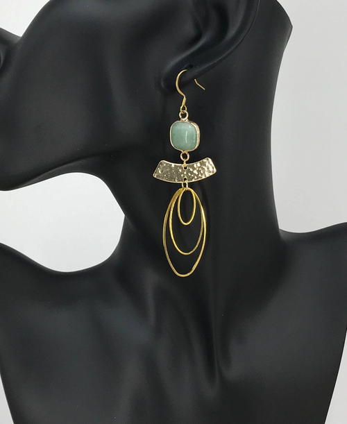 Gemstone & Pendant Earrings 