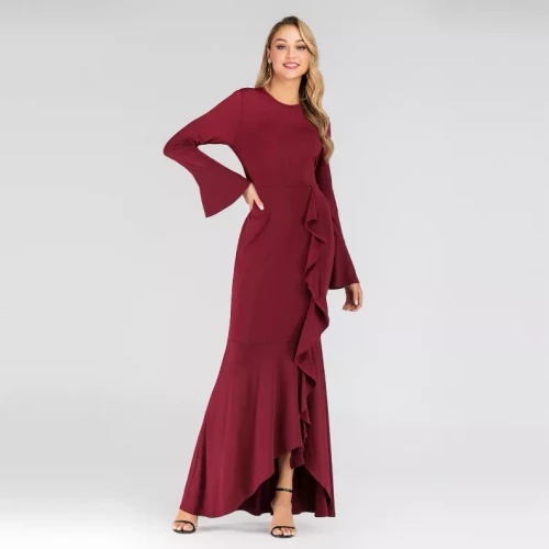 High Low Ruffles Hem Dress