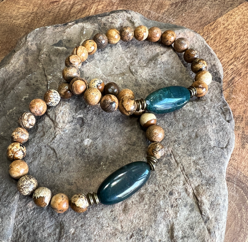 Fancy Jasper Focal Bracelet