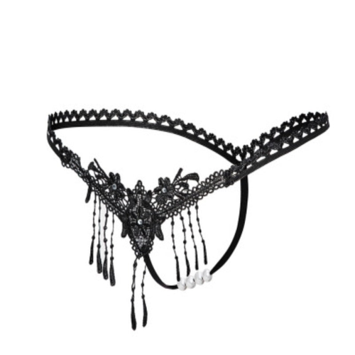 Bead Chain G-string crotchless pearl panties
