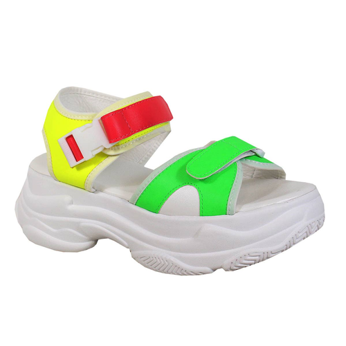 STAR-18 Women's Sneaker Sole Sandal With Multi Strap