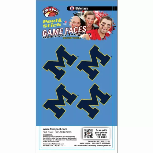 Waterless Peel & Stick Temporary Tattoos Fan-A-Peel / Gamesfaces