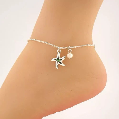 Abalone Charm Starfish Anklet Ankle Bracelet