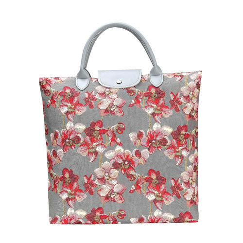 Orchid Foldaway Grocery Bag