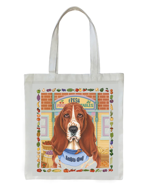 Basset Hound - Tomoyo Pitcher   Dog Breed Tote Bags