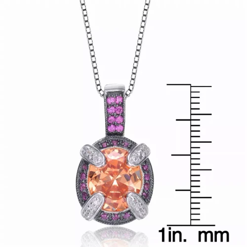 Collette Z Sterling Silver Cubic Zirconia Drop Necklace