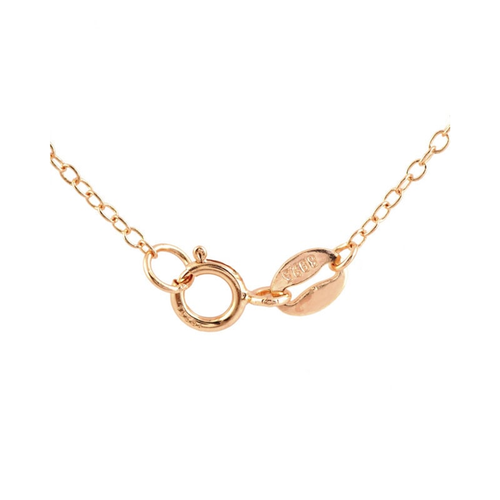 Collette Z Base Metal Rose Gold Overlay ""Love U Forever"" Necklace