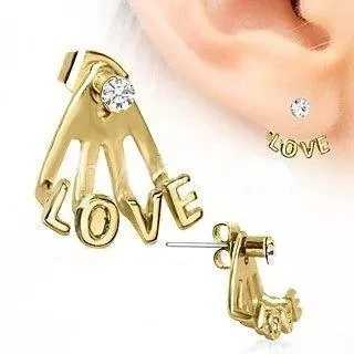 Trident Triple Love Cuff Earring Cuff Piercing