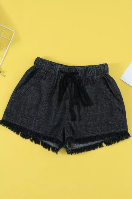 Taiwan Frayed Denim Shorts