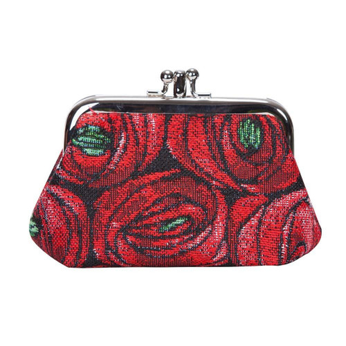 Rennie Mackintosh Rose And Teardrop Coin Clasp Frame Purse Wallet