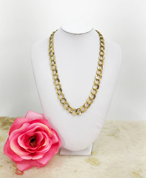Stainless Steel Double Link Chain Necklace 