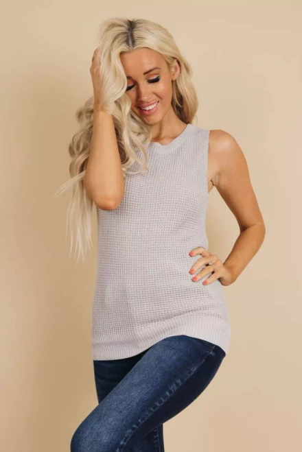 Belonging Criss-Cross Knit Tank