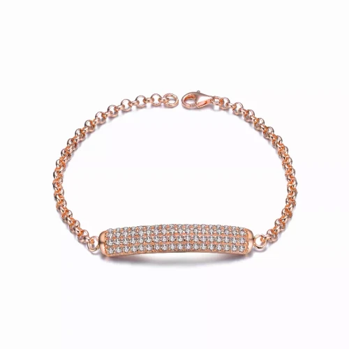 Collette Z  Roseplated Sterling Silver Cubic Zirconia Bracelet