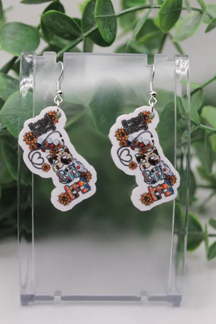 NURSE || Acrylic Dangle Earrings || Hypoallergenic